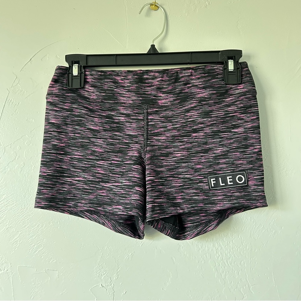 Fleo Purple Black Heathered Original OG Shorts Small Gym Workout